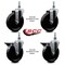 Service Caster 5 Inch Phenolic 10 MM Threaded Stem Caster Set 2 Brakes SCC SCC-TS20S514-PHR-M1015-2-PLB-2 - alternate 3